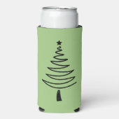 Hand Drawn christmas tree Seltzer Blikjeskoeler (Seltzer Voorkant)