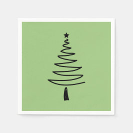 Hand Drawn christmas tree Servet
