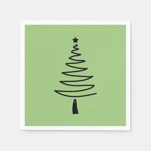 Hand Drawn christmas tree Servet (Voorkant)