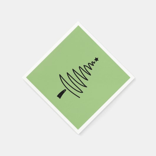 Hand Drawn christmas tree Servet (Hoek)