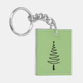 Hand Drawn christmas tree Sleutelhanger (Voorkant Links)