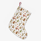 Hand Drawn Christmas Woodland - Christmas Stocking Kleine Kerstsok (Voorkant (Hangend))