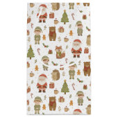 Hand Drawn Christmas Woodland Gift Bag Klein Cadeauzakje (Achterkant)