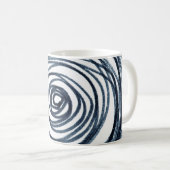 Hand-drawn circles spiral pattern with abstract do koffiemok (Voorkant rechts)