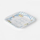 Hand Drawn Coastal Italian Lemon Bridal Shower Papieren Bordje (Gebogen)