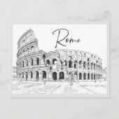 Hand drawn Colosseum Rome Italy Landmark Briefkaart (Voorkant)