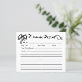 Hand Drawn Coquette Lemon Recipe Card (Staand voorkant)