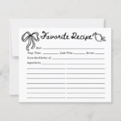 Hand Drawn Coquette Lemon Recipe Card (Voorkant)