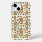 Hand-Drawn Coquette Teddy Bears Seamless Pattern Case-Mate iPhone Case (Achterkant)