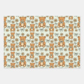 Hand-Drawn Coquette Teddy Bears Seamless Pattern Inpakpapier Vel (Voorkant 3)
