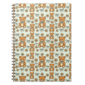 Hand-Drawn Coquette Teddy Bears Seamless Pattern Notitieboek (Voorkant)