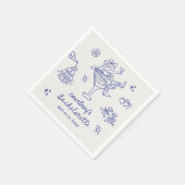 Hand Drawn Cowgirl Bachelorette Weekend Servet (Hoek)