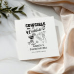 Hand Drawn Cowgirl Western Cocktails Wedding  Servet<br><div class="desc">Add a fun western flair to your special day with these hand drawn cowgirl cocktail wedding napkins! Featuring playful doodle-style illustrations with a trendy western vibe, these napkins are perfect for couples planning a rustic, rodeo, or cowgirl-inspired wedding celebration. Whether you're hosting a country barn wedding, bachelorette party, or western-themed...</div>