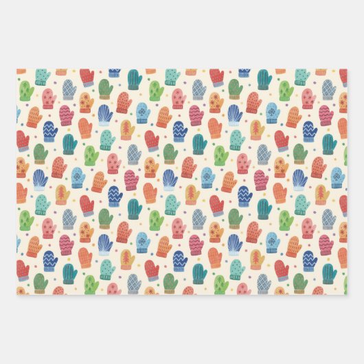 Hand Drawn Cozy Winter  Wrapping Paper Set (Voorkant)