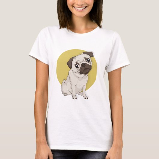 Hand Drawn Cute Pug Women's Tanktop (Voorkant)