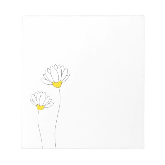 Hand Drawn Daisies Notitieblok (Voorkant)