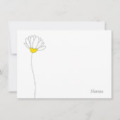Hand Drawn Daisy Notitiekaartje (Voorkant)