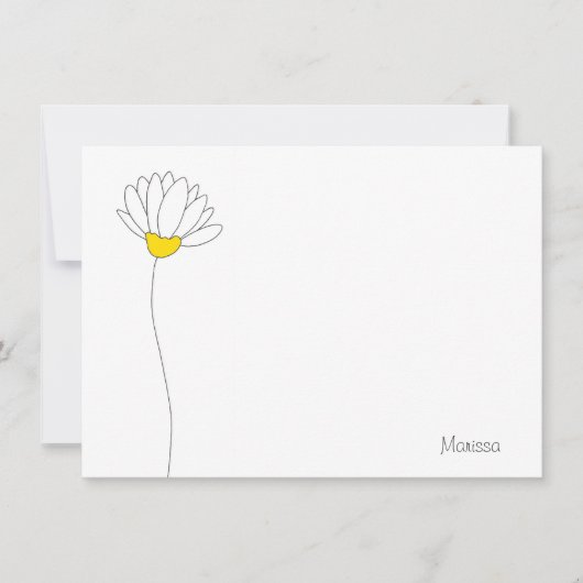 Hand Drawn Daisy Notitiekaartje (Voorkant)