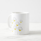 Hand Drawn Daisy Stems Koffiemok (Voorkant links)