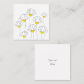 Hand Drawn Daisy Stems Notitiekaartje (Voorkant / Achterkant)