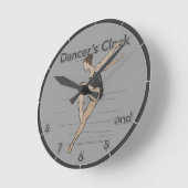 Hand Drawn Dancer's Clock Ronde Klok (Hoek)