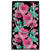 Hand Drawn Decorative Cherry Blossom Pattern Klein Cadeauzakje (Voorkant)