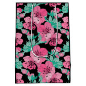 Hand Drawn Decorative Cherry Blossom Pattern Medium Cadeauzakje (Achterkant)
