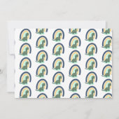 Hand Drawn Dinosaur Rainbow Birthday Foto Kaart (Achterkant)
