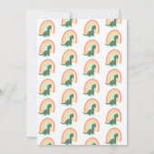 Hand Drawn Dinosaur Rainbow Birthday Party Boho Kaart (Achterkant)