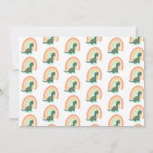 Hand Drawn Dinosaur Rainbow Birthday Party Foto I Kaart (Achterkant)