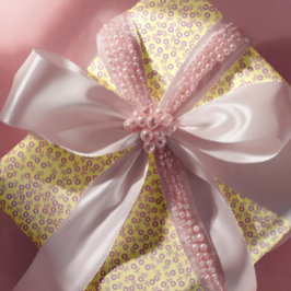 Hand drawn ditsy Lavender Daisies – Mini Floral Cadeaupapier