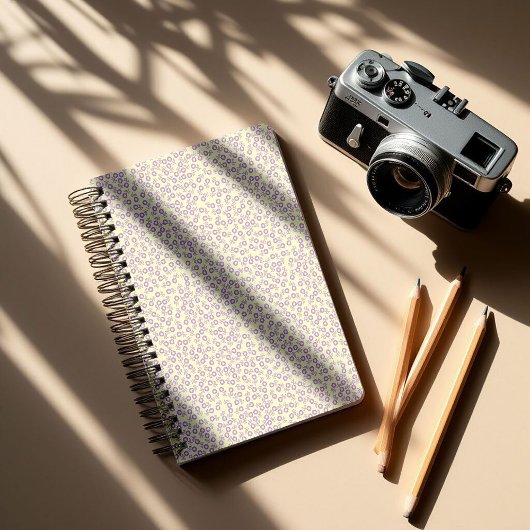 Hand drawn ditsy Lavender Daisies – Mini Floral Notitieboek