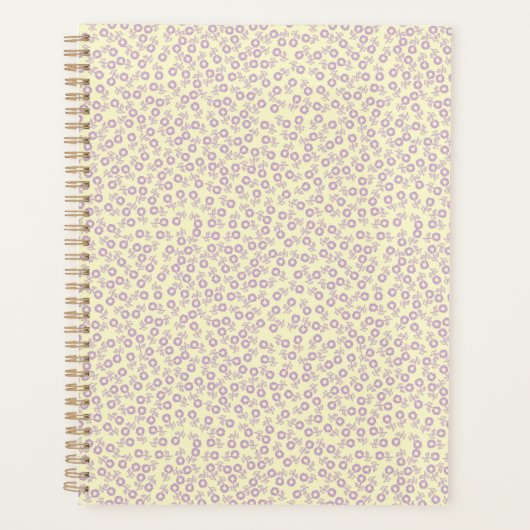 Hand drawn ditsy Lavender Daisies – Mini Floral Planner (Voorkant)