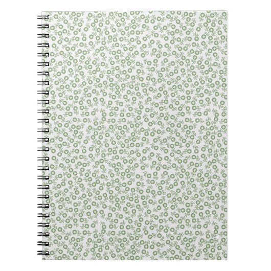  Hand-drawn ditsy Sage Green Daisies – Mini Floral Notitieboek (Voorkant)