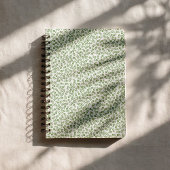  Hand-drawn ditsy Sage Green Daisies – Mini Floral Notitieboek