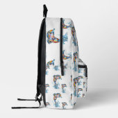 Hand-Drawn Dolphin Pattern Rugzak voor Kinderen (Links)