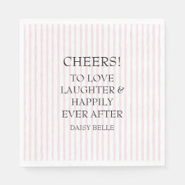 Hand Drawn Doodle Bridal Shower Pink Servet