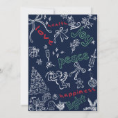 Hand Drawn Doodle Merry Christmas Kaart (Achterkant)