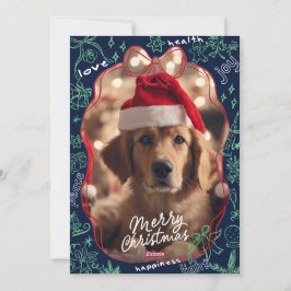 Hand Drawn Doodle Merry Christmas Kaart