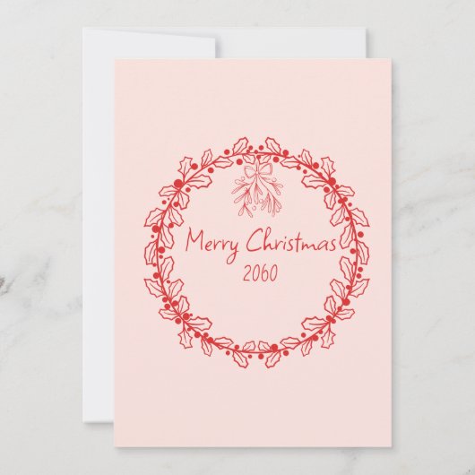 Hand Drawn Doodle Scribble Christmas Dinner  Kaart (Achterkant)