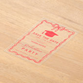 Hand Drawn Doodles Afstuderen Save the Date Acryl Uitnodigingen (Laagn)