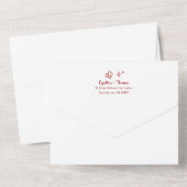 Hand Drawn Doodles Funky Quirky Modern Wedding All In One Uitnodiging (Achterkant)