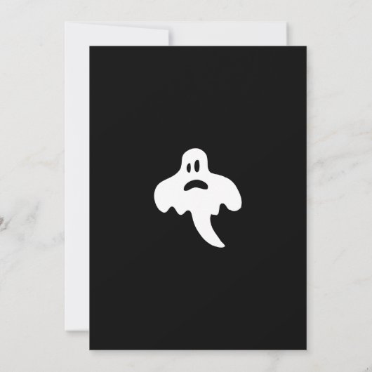 Hand Drawn Doodles Schattige Halloween Party Kaart (Achterkant)