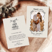 Hand Drawn Doodles Wedding Bedankkaart