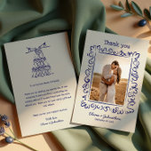 Hand Drawn Doodles Wedding Bedankkaart