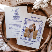 Hand Drawn Doodles Wedding Bedankkaart