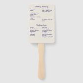 Hand Drawn Doodles Wedding Program Hand Fan Handwaaier (Achterkant)