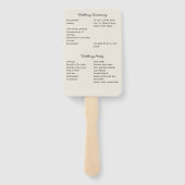 Hand Drawn Doodles Wedding Program Handwaaier (Achterkant)