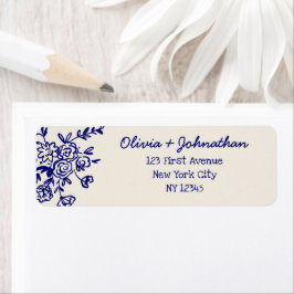 Hand Drawn Doodles Wedding Return Address Etiket
