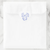 hand drawn Dove Heart Custom Wedding  Hart Sticker (Tas)